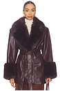 view 1 of 4 Rosabella Faux Fur Blazer Coat in Vamp
