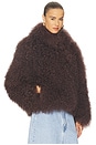view 3 of 5 Bianca Fur Jacket in Brown