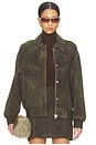 view 1 of 5 Trevanna Suede Jacket in Distressed Brown