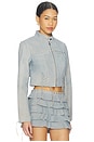 view 2 of 4 x REVOLVE Silvina Suede Biker Jacket in Distressed Blue