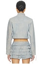 view 3 of 4 x REVOLVE Silvina Suede Biker Jacket in Distressed Blue