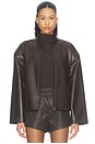 view 2 of 5 Harlow Jacket in Dark Brown
