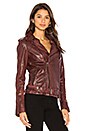 view 2 of 4 BLOUSON EN CUIR KIYOSHI in Burgundy