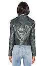 view 3 of 4 Donna Leather Jacket in Graphite Alloy