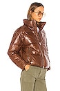 view 3 of 5 Iris Leather Jacket in Dark Cognac