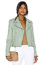 view 1 of 4 Donna Leather Jacket in Dusty Mint