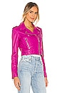 view 2 of 4 Ciara Leather Jacket in Fuchsia