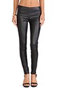 view 1 of 3 Winnie Seamed Leather Legging in Black