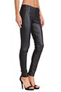 view 2 of 3 Winnie Seamed Leather Legging in Black