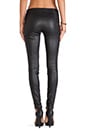 view 3 of 3 Winnie Seamed Leather Legging in Black