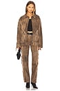 view 5 of 6 x REVOLVE Wendy Suede Pant in Distressed Tan