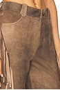 view 6 of 6 x REVOLVE Wendy Suede Pant in Distressed Tan