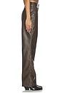 view 3 of 6 x REVOLVE Devin Faux Leather Croco Studded Pant in Brown