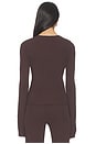 view 3 of 4 Araceli Top in Dark Brown