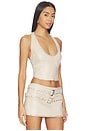 view 2 of 4 x REVOLVE Liddy Faux Leather Studded Halter Top in Ecru