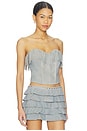 view 2 of 4 x REVOLVE Gianni Fringed Suede Bustier Top in Distressed Blue