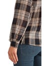view 5 of 5 Long Sleeve Button Front Peplum Top in Black Plaid