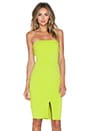 view 1 of 4 Strapless Midi Dress in Lime