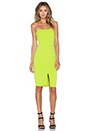 view 4 of 4 Strapless Midi Dress in Lime