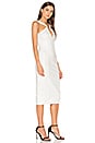 view 2 of 3 Metal Ring Plunge Midi Dress in Off White