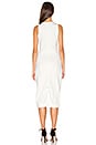 view 3 of 3 Metal Ring Plunge Midi Dress in Off White