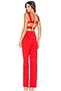 view 1 of 4 Harness Strap Wide Leg Jumpsuit in Red