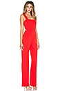 view 3 of 4 Harness Strap Wide Leg Jumpsuit in Red