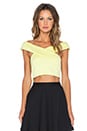 view 1 of 3 Off Shoulder Crop Top in Lime