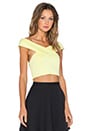 view 2 of 3 Off Shoulder Crop Top in Lime