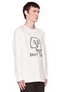 view 2 of 3 Don't Try Sweatshirt in White
