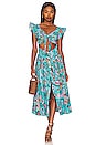 view 1 of 3 ПЛАТЬЕ AMALIA in Molly Turquoise Print