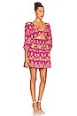 view 2 of 3 Elisa Mini Dress in Dahlia Fuschia Print