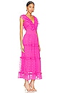 view 2 of 3 Azalea Dress in Clare Hot Pink Lace
