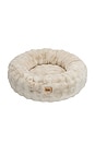 view 1 of 3 Large Bubble Round Pet Bed in Cappuccino