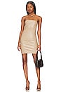 view 1 of 4 Luca Faux Leather Dress in Taupe