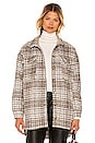 view 1 of 4 Pamela Shacket in Coco & White