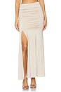 view 1 of 6 Drea Ruched Maxi Skirt in Champagne