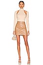 view 4 of 4 Abby Faux Leather Mini Skirt in Cognac