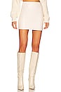 view 1 of 4 Abby Faux Leather Mini Skirt in Ivory