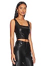 view 2 of 4 Benny Faux Leather Bustier in Black