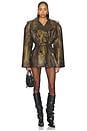 view 1 of 3 La Nuit Crop Trenchcoat in Dirty Khaki