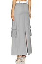 view 3 of 4 Cargo Maxi Skirt in Grey