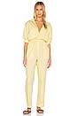 view 1 of 3 The Benjamine Jumpsuit in Pale Yellow
