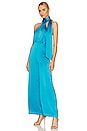 view 3 of 4 Percy Jumpsuit in Aqua Blue