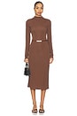 view 1 of 6 by Marianna Lune Midi Dress in Chocolate Brown
