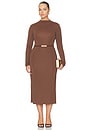 view 2 of 6 by Marianna Lune Midi Dress in Chocolate Brown