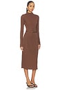 view 3 of 6 by Marianna Lune Midi Dress in Chocolate Brown