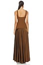 view 5 of 6 VESTIDO LARGO SIDNEY in Chocolate Brown