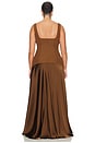 view 6 of 6 VESTIDO LARGO SIDNEY in Chocolate Brown