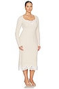 view 4 of 6 ROBE ARIADNE in Beige W/ White Lace